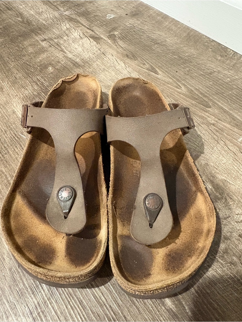 Birkenstock Gizeh Brown Birko-Flor Thong Sandals Women Size 38 US 7-7.5